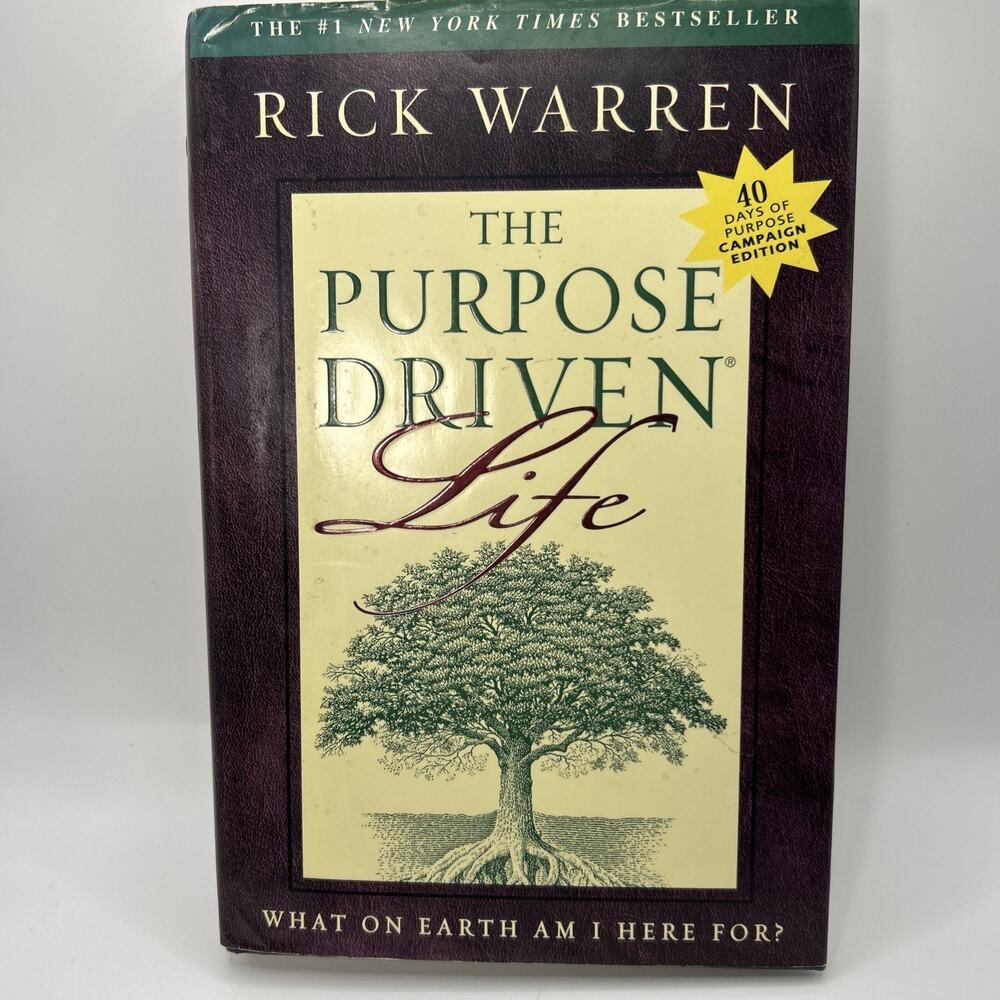 Purpose-Driven Life by Rick Warren HC DJ 2002 Zondervan What On Earth Am I Here
